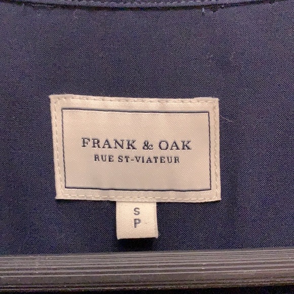 Navy button down blouse - Picture 2 of 4